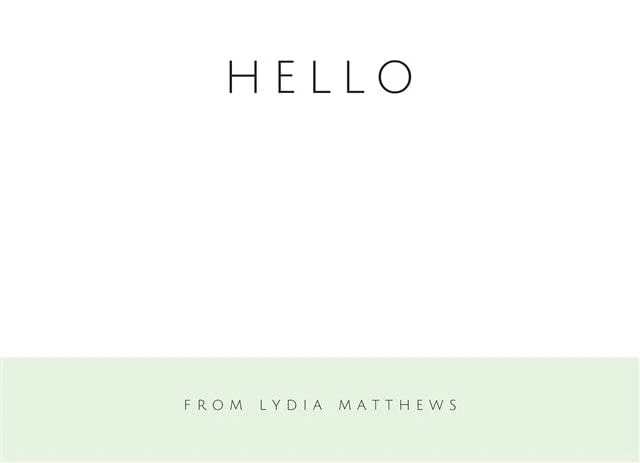 Saying Hello