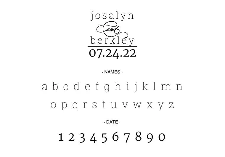 Scripty Couple Wedding Date - Image 4