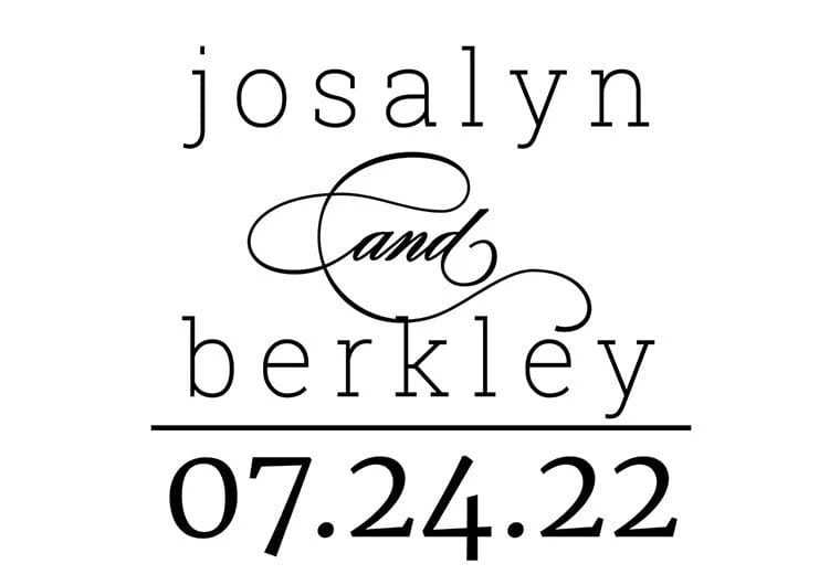 Scripty Couple Wedding Date - Image 5